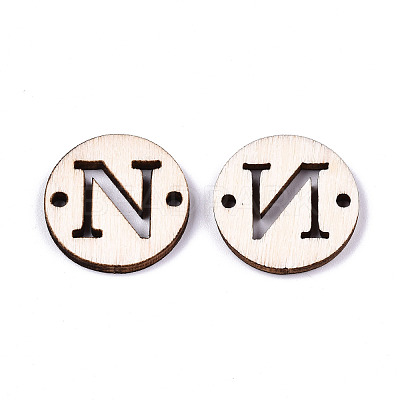 Unfinished Natural Poplar Wood Links Connectors WOOD-S045-140A-01N-1