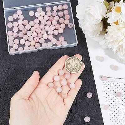 2 Strands Natural Rose Quartz Dyed Beads Strands G-GO0001-27B-1