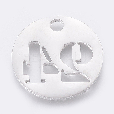 Non-Tarnish 304 Stainless Steel Pendants STAS-F233-24-P-1