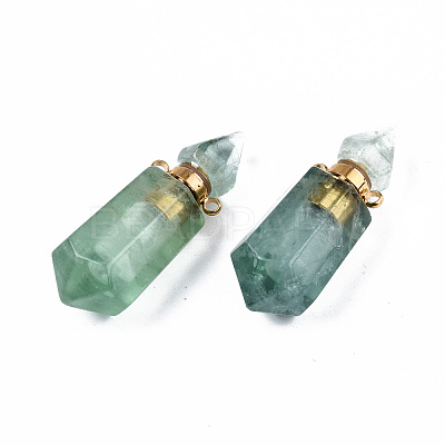 Faceted Natural Fluorite Pendants G-T131-15F-1