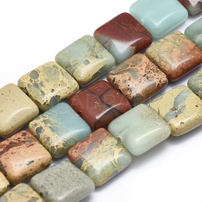 Natural Aqua Terra Jasper Beads Strands G-I213-07-10mm-1