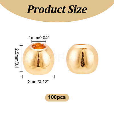 Rack Plating Brass Beads KK-LP0001-08G-01-1