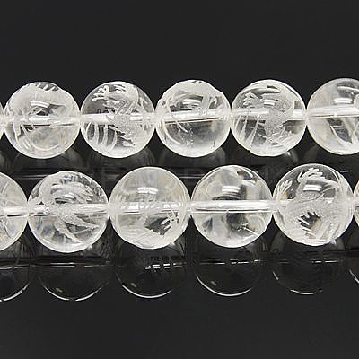 Natural Quartz Crystal Beads Strands G-Q844-16mm-1