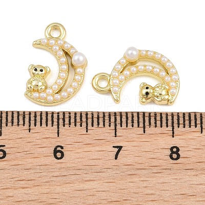 Alloy & Enamel & ABS Plastic Pearl Pendants PL-CBA415D-38G-1