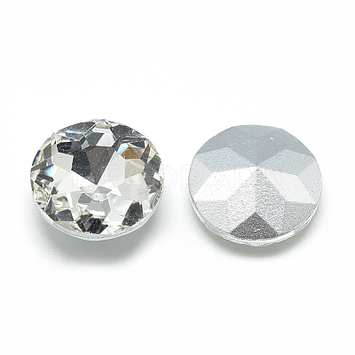 Pointed Back Glass Rhinestone Cabochons RGLA-T029-14mm-01-1