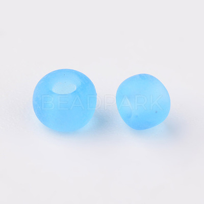 8/0 Frosted Round Glass Seed Beads X-SEED-A008-3mm-M3-1