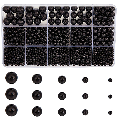 1573Pcs 5 Styles ABS Plastic Imitation Pearl Beads KY-PA0001-13B-1