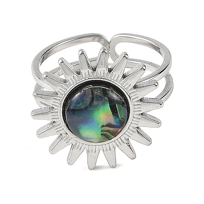 Stainless Steel Cuff Open Rings RJEW-JR01077-01-1
