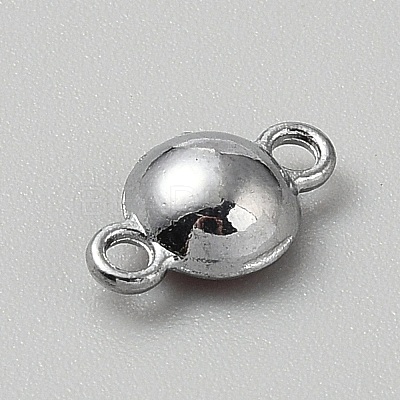 Faceted Glass Flat Round Connector Charms FIND-WH20042-56C-1