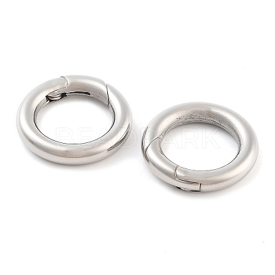 Non-Tarnish 316 Stainless Steel Spring Gate Rings STAS-M296-01P-B-01-1