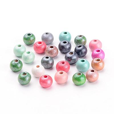 Round Natural Wood Beads X-WOOD-Q017-8mm-M-LF-1