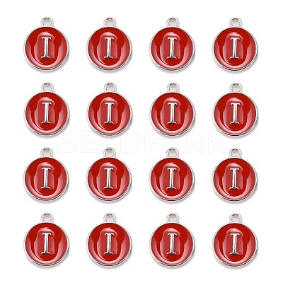 Platinum Plated Alloy Enamel Charms X-ENAM-S118-03I-P-1