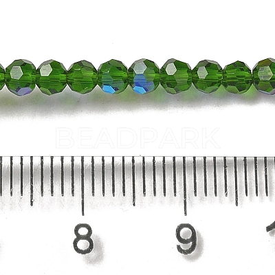 Electroplate Transparent Glass Beads Strands EGLA-A035-T3mm-L10-1