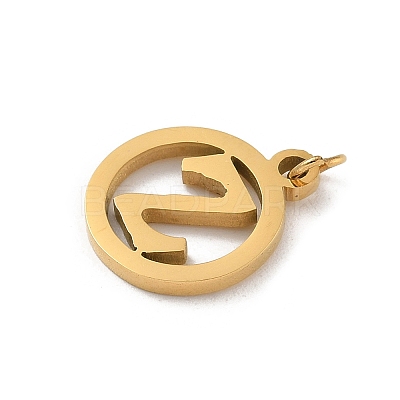 304 Stainless Steel Charms
with Jump Ring STAS-R001-02G-Z-1