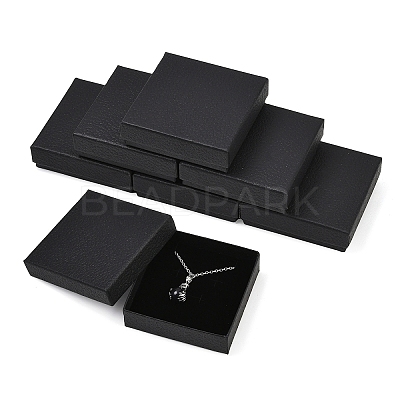 6Pcs Square Cardboard Necklace Box CBOX-YW0001-05A-1