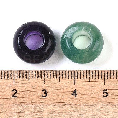 Natural Fluorite European Beads G-G740-14x8mm-41-1