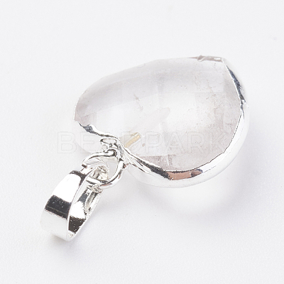 Natural Quartz Crystal Pendants G-G737-14A-S-1