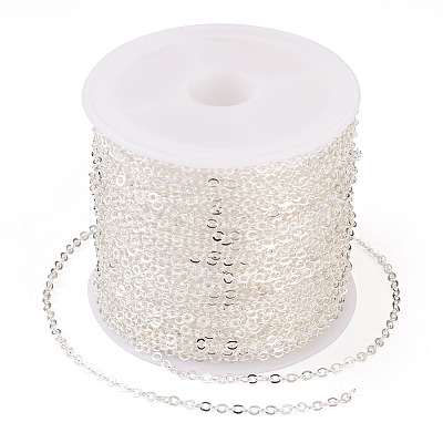 Brass Coated Iron Flat Cable Chains CH-TAC0007-01S-1