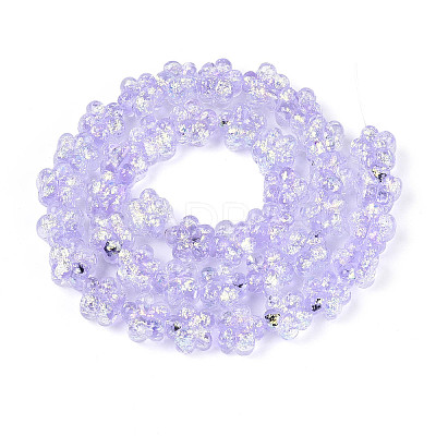Handmade Foil Lampwork Beads Strands FOIL-T008-06F-1