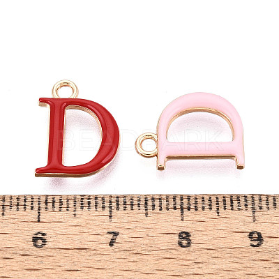 Rack Plating Alloy Enamel Pendants ENAM-T024-53D-G-1