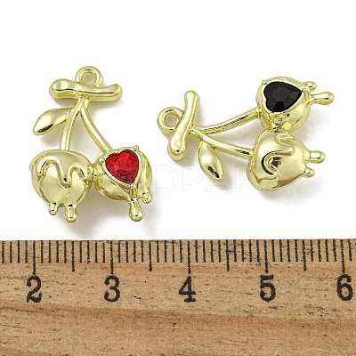 Rack Plating Alloy Rhinestone Pendants PALLOY-F312-19G-1