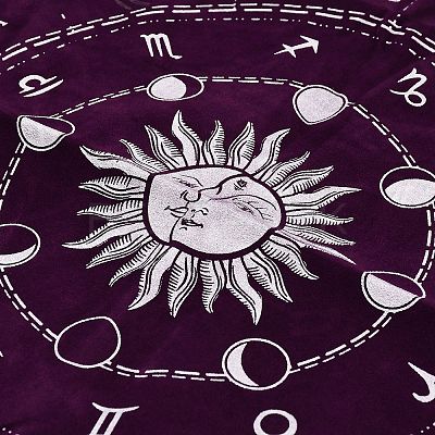 Square Polyester Zodiac Tarot Cloth AJEW-P131-01-1