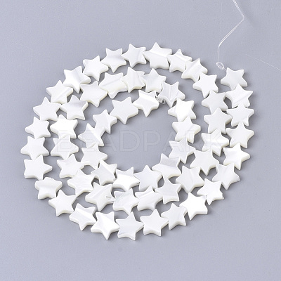 Natural Trochid Shell/Trochus Shell Bead Strands X-SSHEL-N034-68B-1