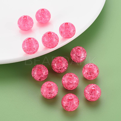 Transparent Crackle Acrylic Beads MACR-S373-66B-N09-1
