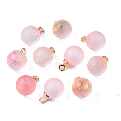 Two Tone Transparent Spray Painted Glass Pendants GLAA-N035-020A-C06-1