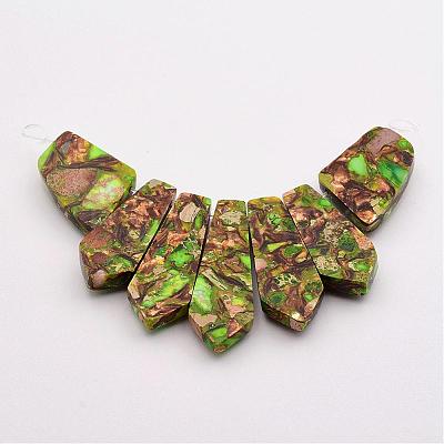 Assembled Bronzite and Imperial Jasper Beads Strands G-P297-L01-1