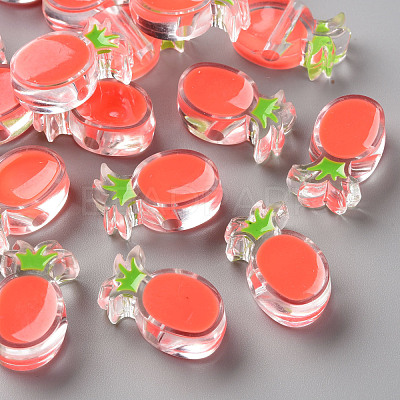 Transparent Enamel Acrylic Beads TACR-S155-002A-1