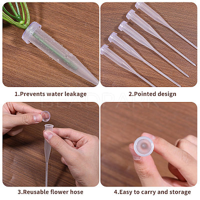 50Pcs Plastic Flower Tube AJEW-GL0002-97B-1