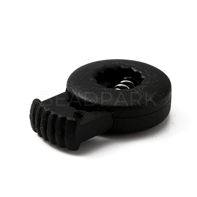Plastic Spring Cord Lock Stopper Cylinder FIND-WH0060-71-1