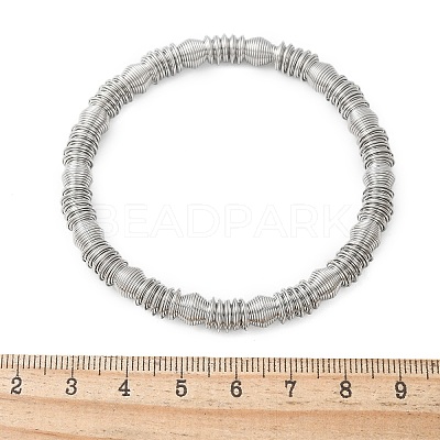 304 Stainless Steel Stretch Bangles for Women BJEW-P315-02B-P-1