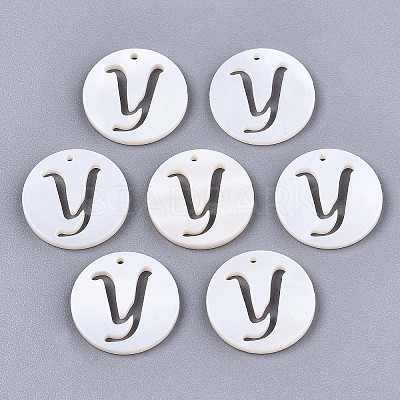Natural Freshwater Shell Charms SHEL-S276-119Y-1