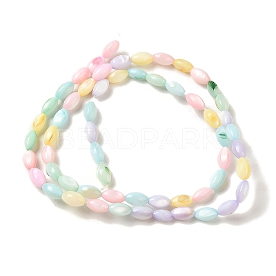 Rainbow Color Dyed Natural Freshwater Shell Beads Strands X1-SHEL-G018-02H-1