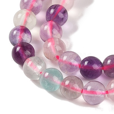 Natural Fluorite Beads Strands G-P530-B09-02-1