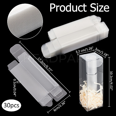 Transparent Plastic PVC Box Gift Packaging CON-WH0085-85B-1