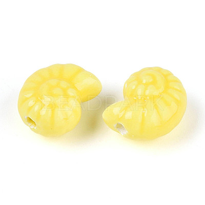 Glazed Porcelain Beads PORC-I028-02I-01-1