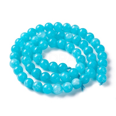 Natural White Jade Imitation Amazonite Beads Strands G-I299-F04-6mm-1
