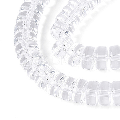 Transparent Glass Beads Strands GLAA-N028-4x8mm-01-1