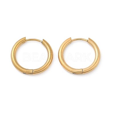 202 Stainless Steel Huggie Hoop Earrings EJEW-F111A-18mm-G-1
