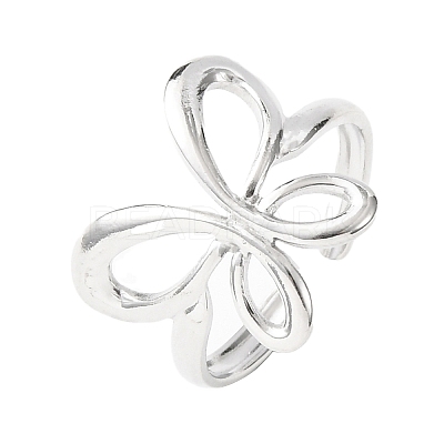 Adjustable 304 Stainless Steel Cuff Rings RJEW-D337-04P-1