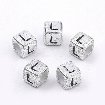 Plated Acrylic Beads X1-PB43C9308-L-1