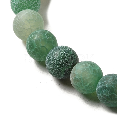 Natural & Dyed Crackle Agate Bead Strands G-T056-10mm-M-1