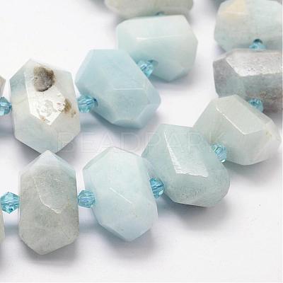Natural Aquamarine Bead Strands G-H038-14-1