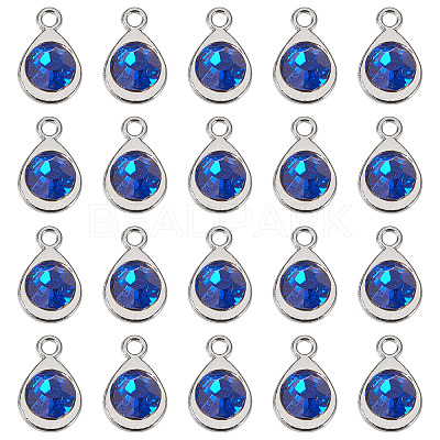 20Pcs Faceted Glass Charms RGLA-TADJ0001-01I-1