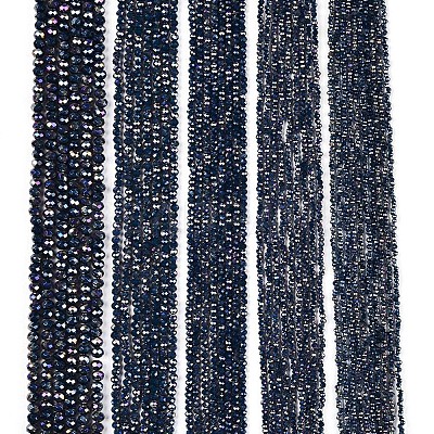 Electroplate Glass Beads Strands LS-EGLA-A044-P1mm-B16-1
