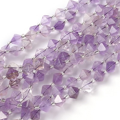 Natural Amethyst Beads Strands G-J390-A05-1