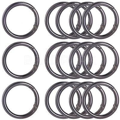 10Pcs Alloy Spring Gate Rings FIND-SP0001-38B-1